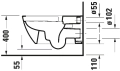 Duravit Happy D.2 Rimless miska podwieszana 62x36,5cm, biała 2550090000