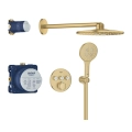 GROHE Grohtherm SmartControl zestaw prysznicowy podtynkowy z termostatem, złoty szczotkowany - brushed cool sunrise 34863GN0