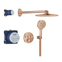 GROHE Grohtherm SmartControl zestaw prysznicowy podtynkowy z termostatem, miedziany błyszczący - warm sunset 34863DA0