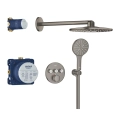 GROHE Grohtherm SmartControl zestaw prysznicowy podtynkowy z termostatem, grafitowy szczotkowany - brushed hard graphite 34863AL0