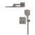 GROHE Grohtherm SmartControl Cube zestaw prysznicowy podtynkowy z termostatem, grafitowy szczotkowany - brushed hard graphite 34864AL0