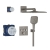 GROHE Grohtherm SmartControl Cube zestaw prysznicowy podtynkowy z termostatem, grafitowy szczotkowany - brushed hard graphite 34864AL0