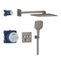 GROHE Grohtherm SmartControl Cube zestaw prysznicowy podtynkowy z termostatem, grafitowy szczotkowany - brushed hard graphite 34864AL0