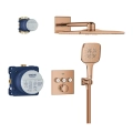 GROHE Grohtherm SmartControl Cube zestaw prysznicowy podtynkowy z termostatem, miedziany błyszczący - warm sunset 34864DA0