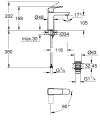GROHE Cubeo Energy Saving jednouchwytowa bateria umywalkowa rozmiar M, korek klik-klak, chrom 1017570000