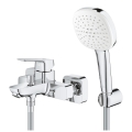 GROHE Cubeo bateria wannowa ścienna z natryskiem punktowym, chrom 1018140000