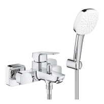 GROHE Cubeo bateria wannowa ścienna z natryskiem punktowym, chrom 1018140000