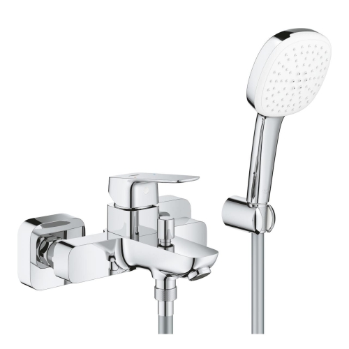 GROHE Cubeo bateria wannowa ścienna z natryskiem punktowym, chrom 1018140000