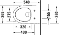 Duravit No.1 Rimless miska podwieszana 54x36,5cm, biała z deską wolnoopadającą 45820900A1