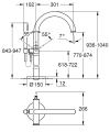 GROHE Atrio bateria wannowa wolnostojąca, element zewnętrzny, grafit szczotkowany - brushed hard graphite 24368AL0