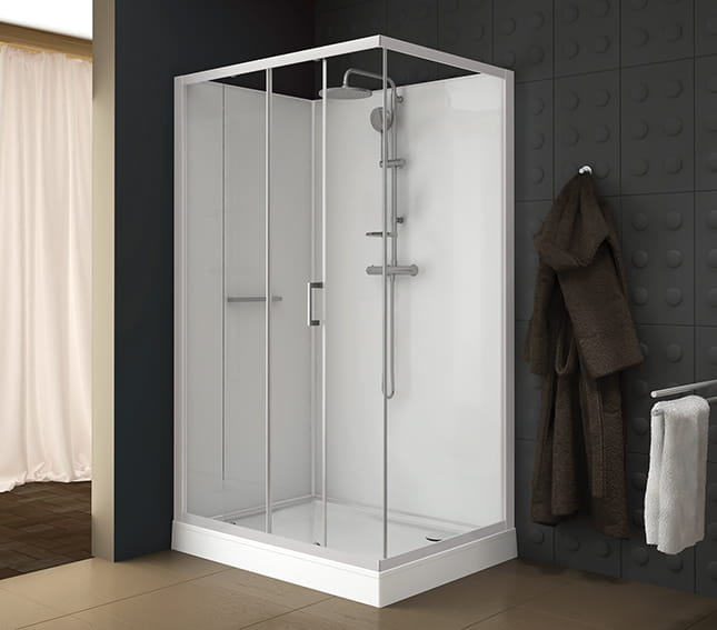 Sanplast Classic II Mineral kabina czterościenna prostokątna 120x90 cm biała KCD2/CLIIa-M-90x120 602-011-0312-01-4B1
