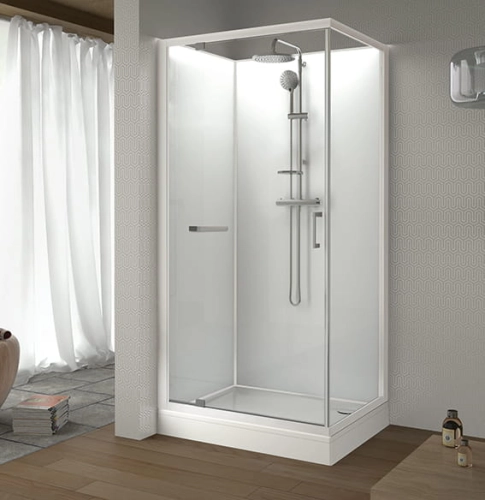 Sanplast Classic II Mineral kabina czterościenna prostokątna 100x80 cm biała z drzwiami skrzydłowymi KCDJ/CLIIa-M-80x100 602-011-0222-01-4B1