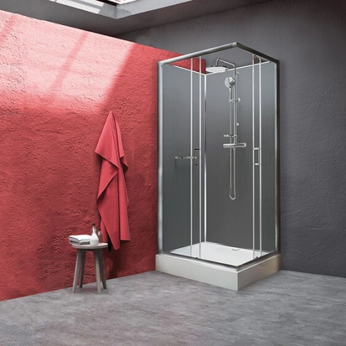 Sanplast Classic II Mineral kabina czterościenna prostokątna 120x90 cm srebrna KCKN/CLIIa-90x120 602-011-0102-38-4S1