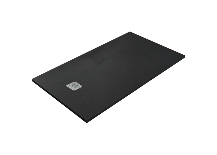 Sanplast Eco Mineral S brodzik prostokątny B-M/ECO S 80x100x1,5cm, czarny mat, 645-581-0330-59-020