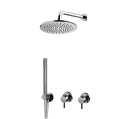 Paffoni Light komplet prysznicowy podtynkowy z deszczownicą 225mm, chrom, LIG010CR70ZSC3A-DEV