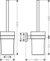 HANSGROHE Logis Universal szczotka WC z pojemnikiem, chrom 41722000