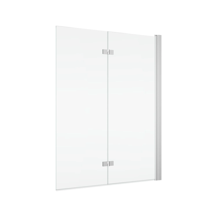 Ronal Solino SOLB2 parawan nawannowy 2-częściowy 120cm, prawy, profil srebrny połysk, szkło bezbarwne SOLB2D1205007