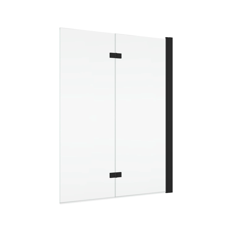 Ronal Solino black SOLB2 parawan nawannowy 2-częściowy 120cm, prawy, profil czarny mat, szkło bezbarwne SOLB2D1200607