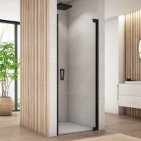 Ronal Cadura drzwi wahadłowe 100cm(97,5-100cm), prawe, profil czarny mat, szkło bezbarwne CA1CD1000607