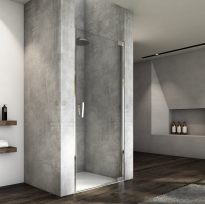 Ronal Cadura drzwi wahadłowe na wymiar, prawe, profil srebrny połysk, szkło bezbarwne CA1CDSM15007