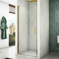 Ronal Cadura drzwi wahadłowe na wymiar, lewe, profil złoty połysk, szkło bezbarwne CA1CGSM11207