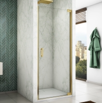 Ronal Cadura drzwi wahadłowe na wymiar, prawe, profil złoty połysk, szkło bezbarwne CA1CDSM11207