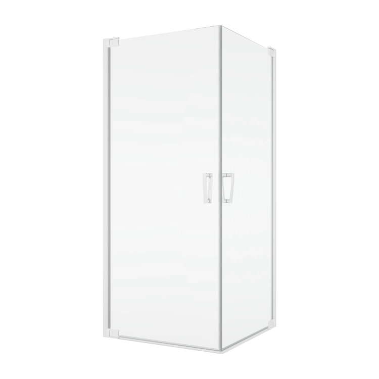 Ronal Cadura kabina kwadratowa 90x90cm, drzwi wahadłowe, profil biały mat, szkło bezbarwne CA1CG0900907+CA1CD0900907