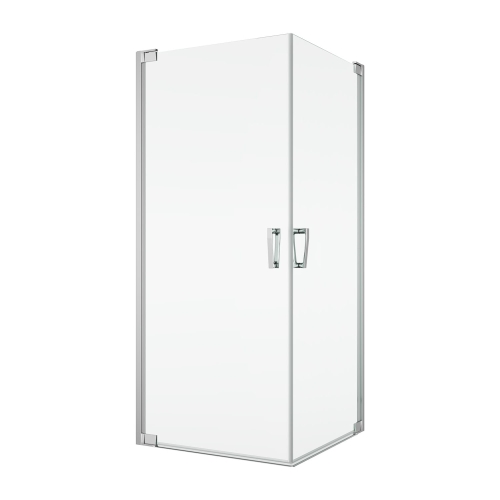 Ronal Cadura kabina kwadratowa 90x90cm, drzwi wahadłowe, profil srebrny połysk, szkło bezbarwne CA1CG0905007+CA1CD0905007