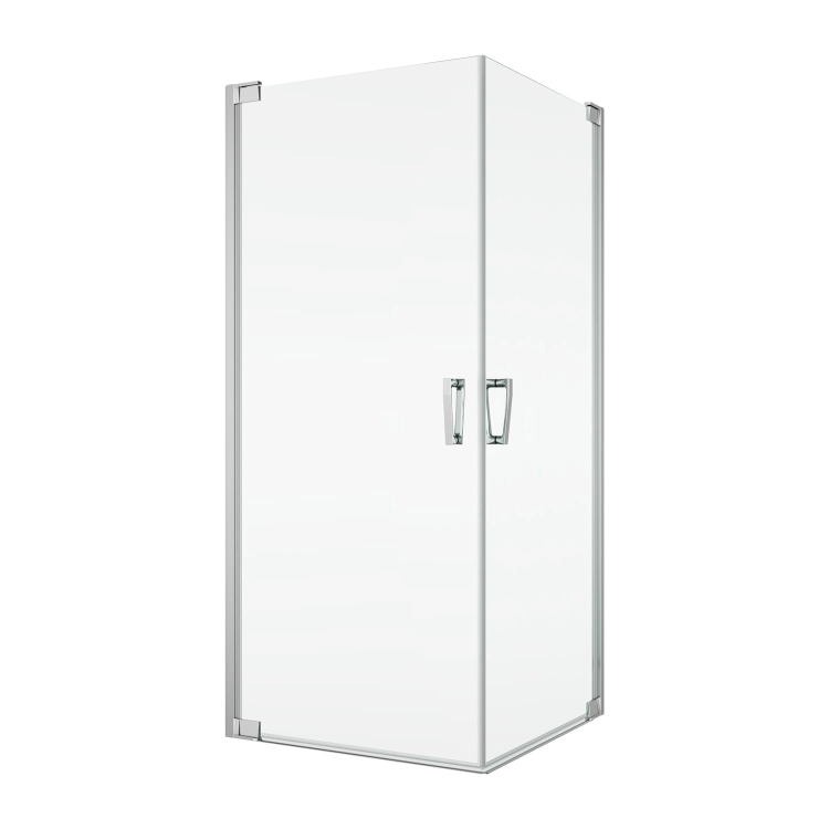 Ronal Cadura kabina kwadratowa 90x90cm, drzwi wahadłowe, profil srebrny połysk, szkło bezbarwne CA1CG0905007+CA1CD0905007