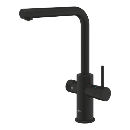 GROHE Blue Pure Minta bateria zlewozmywakowa do filtra, z wyciąganą wylewką, phantom black 30590KF0