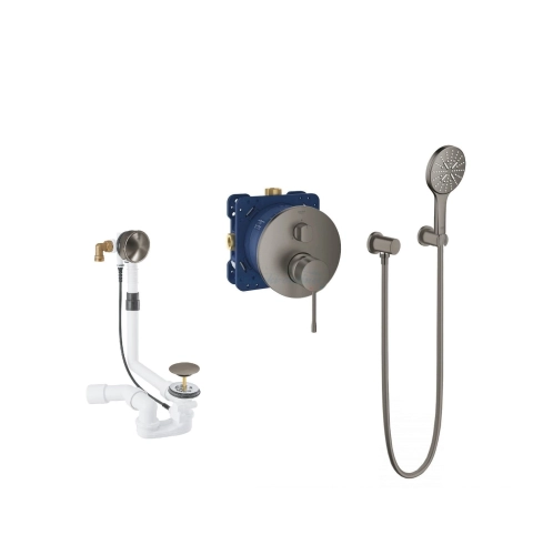 GROHE Essence komplet wannowo-prysznicowy z napełnianiem przedłużonym, szczotkowany grafit-brushed hard graphite 24058AL1-12.jpg
