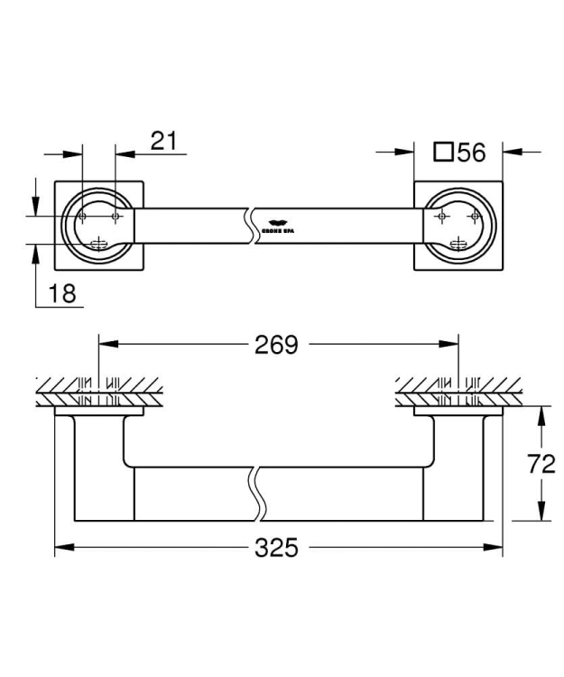 GROHE Allure wieszak na ręcznik, złoty połysk - cool sunrise 40955GL1
