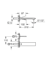 GROHE Allure M-size bateria umywalkowa podtynkowa L-212mm, element zewnętrzny, chrom 19386002
