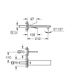 GROHE Allure M-size bateria umywalkowa podtynkowa L-212mm, element zewnętrzny, miedziany błyszczący - warm sunset 19386DA2