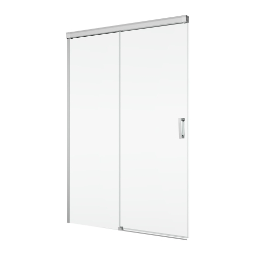 Ronal Cadura drzwi przesuwne dwuczęściowe 120cm, lewe, profil srebrny połysk, szkło bezbarwne CAS2G1205007