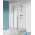 Sanplast TX5b kabina trójścienna prostokątna 80x100x80cm szkło bezbarwne W0, profile białe 600-271-0200-1310-01-401