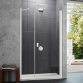HUPPE Design Pure 4-kąt White Edition, drzwi skrzydłowe z częścią boczną do wnęki 120cm(118,5-121,5cm), profil biały, szkło bezbarwne AP 8P7209.182.322
