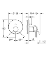 GROHE Atrio bateria 2-drożna podtynkowa, element zewnętrzny, złoty połysk - cool sunrise 24355GL0