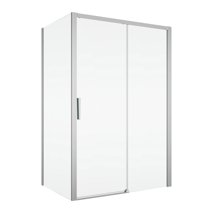Ronal Divera kabina prostokątna 100x90cm, profile srebrny połysk, szkło bezbarwne D22S2B100D22F10905007 - zmontowana jako kabina prawa