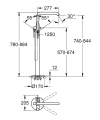 GROHE Essence bateria wannowa podłogowa, miedziany szczotkowany - brushed warm sunset 25248DL1