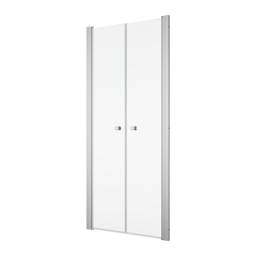 Ronal Solino SOL2 drzwi prysznicowe wahadłowe 75cm(73,2-76,5cm), szkło bezbarwne, profil srebrny połysk SOL207505007