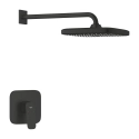 GROHE Cubeo zestaw prysznicowy podtynkowy z deszczownicą 250mm, bez elementu podtynkowego, matte black 1053342430