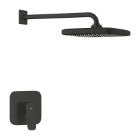 GROHE Cubeo zestaw prysznicowy podtynkowy z deszczownicą 250mm, bez elementu podtynkowego, matte black 1053342430