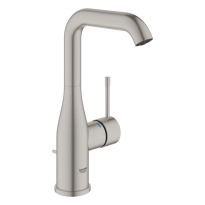 GROHE Essence L-size bateria umywalkowa, z korkiem, stal nierdzewna 24174DC1