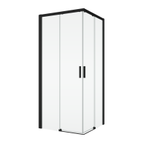 Ronal Top-Line S TLS G+D kabina prostokątna 100x80cm, lewa, drzwi przesuwne, profil czarny mat, szkło bezbarwne TLSG100D0800607