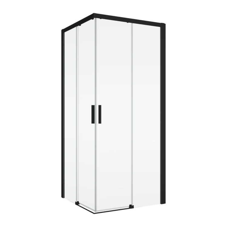 Ronal Top-Line S TLS G+D kabina prostokątna 80x90cm, prawa, drzwi przesuwne, profil czarny mat, szkło bezbarwne TLSG080D0900607