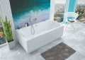 SANPLAST Luxo wanna prostokątna 190x90cm, WP/LUXO 90x190 zdjęcie aranżacji