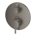 GROHE Atrio termostatyczna bateria wannowa do obsługi dwóch odbiorników, element zewnętrzny, szczotkowany grafit - brushed hard graphite 24359AL0