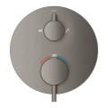 GROHE Atrio termostatyczna bateria wannowa do obsługi dwóch odbiorników, element zewnętrzny, szczotkowany grafit - brushed hard graphite 24359AL0