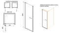 Sanplast Exa Line drzwi prysznicowe skrzydłowe, 100 cm, 600-540-0760-38-401
